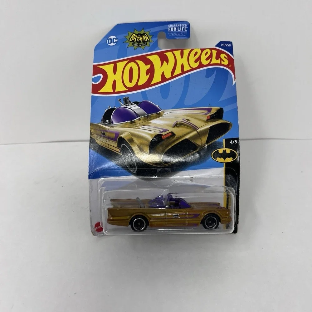Hot Wheels 2022 TV Series Batmobile Gold #131 Batman 4/5 Die Cast Collector Car